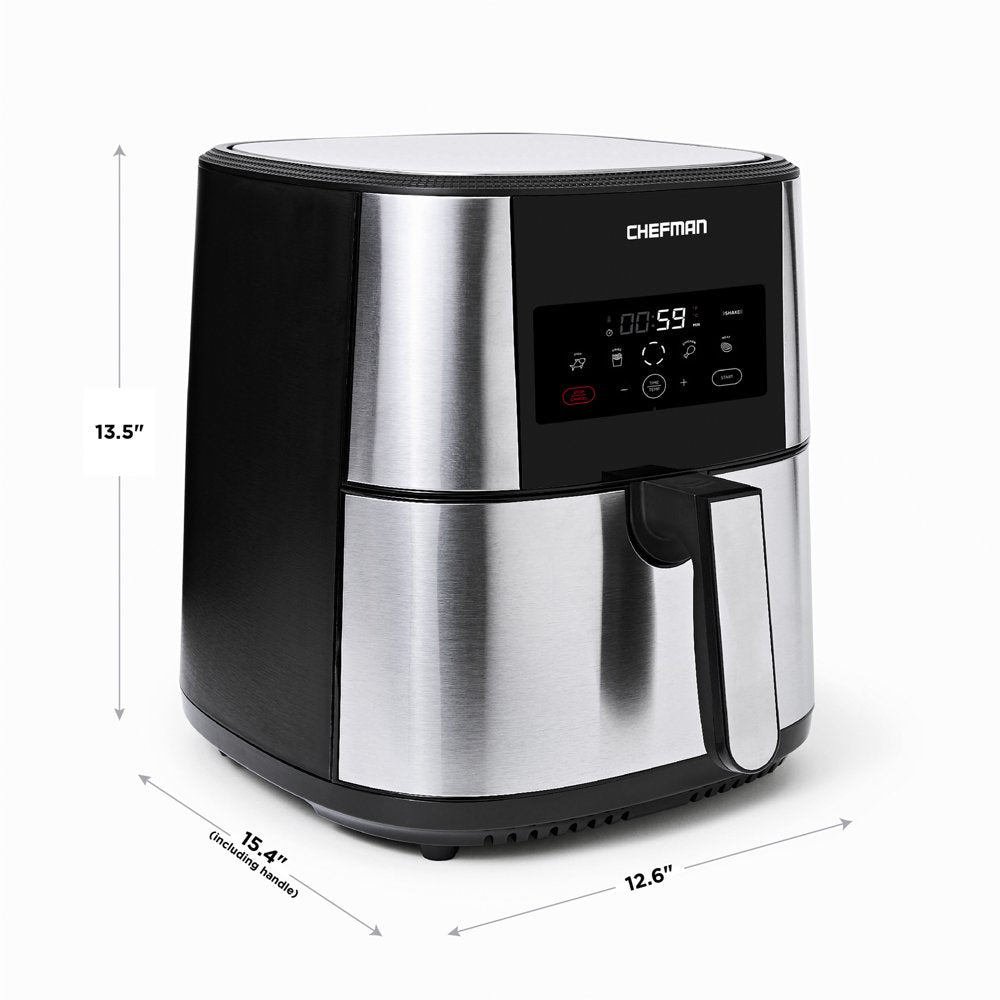 Turbofry Air Fryer W/ Digital Controls, 8 Qt Capacity, Black