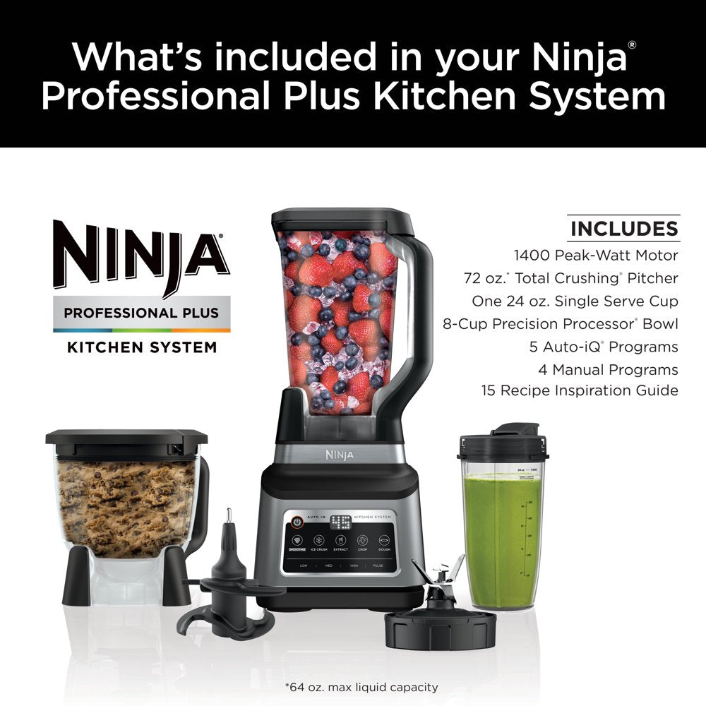 ® Professional plus Kitchen System with Auto-Iq® and 72 Oz.* Total Crushing® Blender Pitcher , BN800