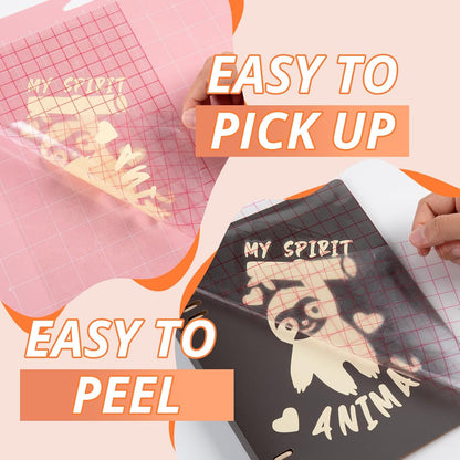 Transfer Tape for Vinyl - 12" X 30 Feet Clear W/Red Alignment Grid Medium Tack Vinyl Transfer Tape Perfect for Cameo Self Adhesive Vinyl for Signs Stickers Decals Walls Doors & Window