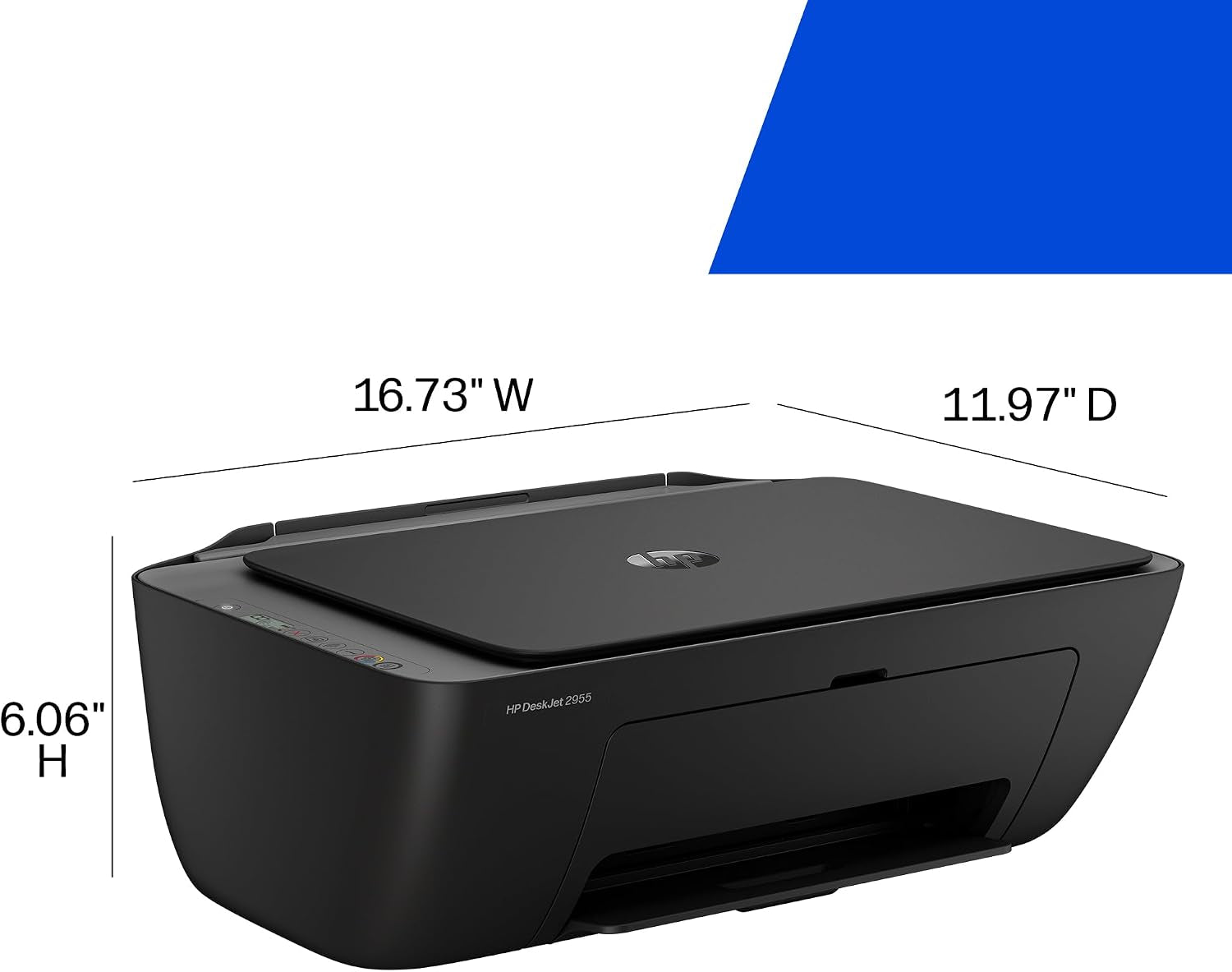 HP Deskjet 2955 Wireless All-In-One Color Inkjet Printer, Scanner, Copier, Best-For-Home, 3 Month Trial of Instant Ink Included, Ai-Capable (A24HJA)