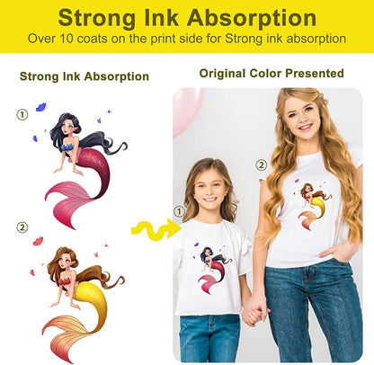 Yamation DTF Transfer Film: 13X19 Inch 100 Sheets Premium Double-Sided Matte Finish PET Transfer Paper Direct to Film Transfer Paper for T-Shirt
