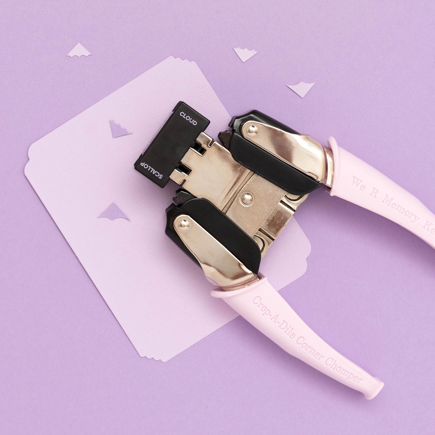 Crop-A-Dile Retro Corner Chomper Tool-Scallop & Cloud