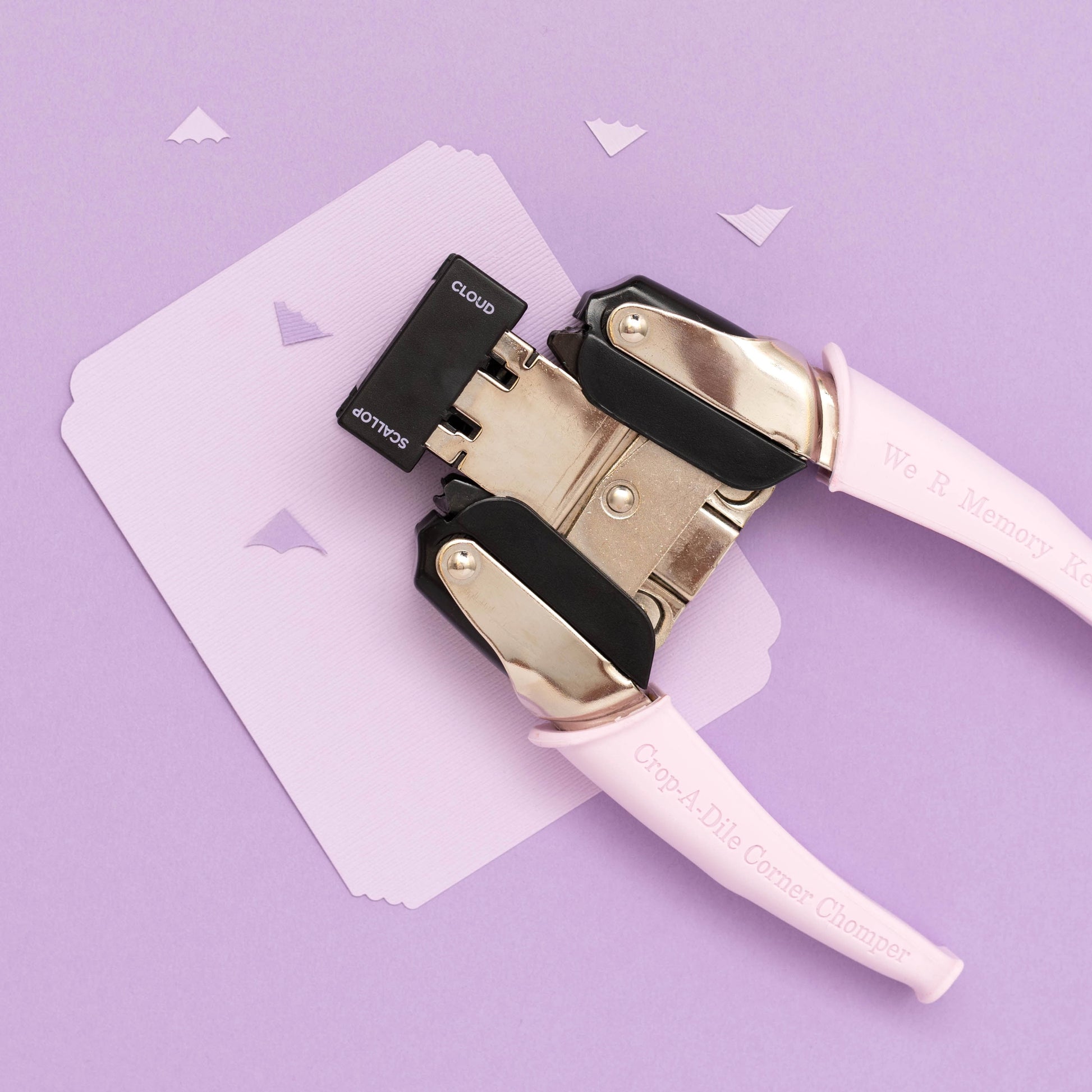 Crop-A-Dile Retro Corner Chomper Tool-Scallop & Cloud