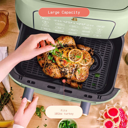 9QT Trizone Air Fryer, Sage Green by Drew Barrymore