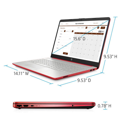 15.6" Laptop, Intel Pentium Silver N5000, 16GB RAM, 1TB SSD, Windows 10 Home with Office , Scarlet Red