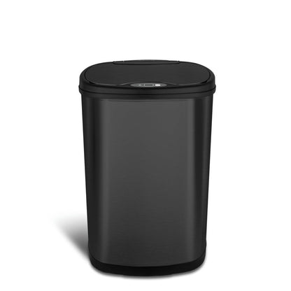 13.2 Gallon Trash Can, Motion Sensor Kitchen Trash Can, Black Stainless Steel