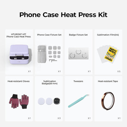 Phone Case Heat Press Machine - Phone Case Auto Heat Press with 3D Vacuum Heat, Precise Temperature Sublimation Phone Case Press Machine for Badges, Coaster (Compatible with Iphone & Android)