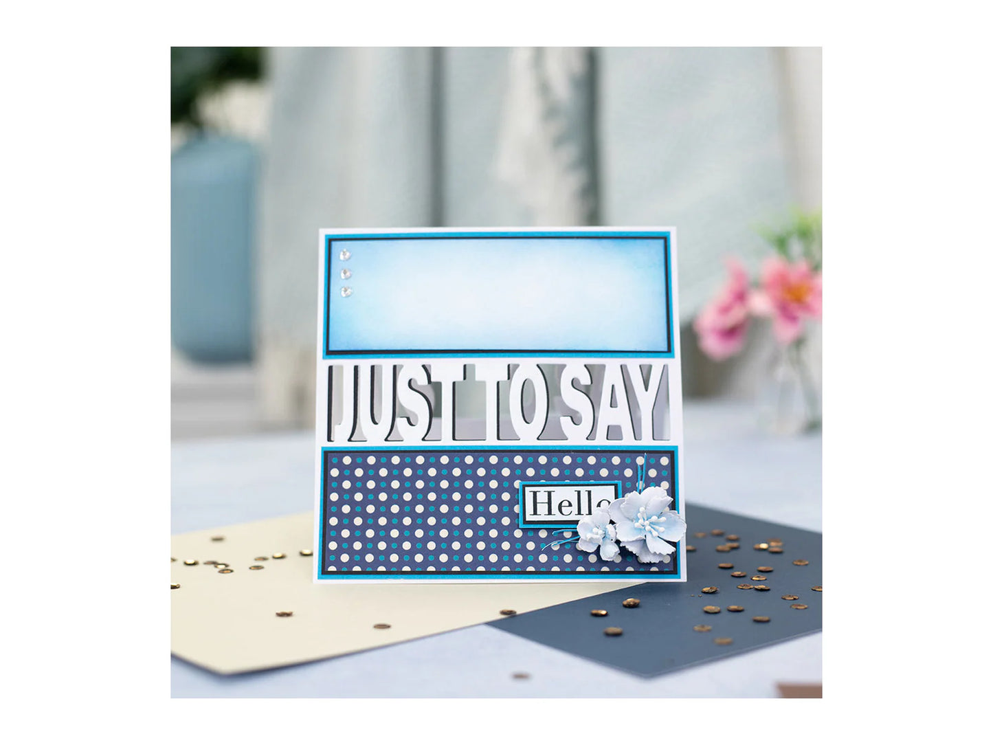 Gemini Word Cut in Stamp & Die- JUST to SAY You Are Amazing
