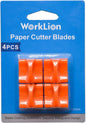 WORKLION Paper Trimmer Replacement Blades with Automatic Security Safeguard Design - A4 Paper Cutter Blade Refill (4 Pack)