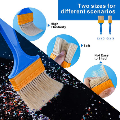 LET'S RESIN Polishing Kit,33Pcs Resin Supplies with Sandpaper,Resin File Kit,Polishing Strips&Blocks,Scissors,Wooden Brush,Cloth, Tools for Jewelry Making Supplies, Silicone Molds