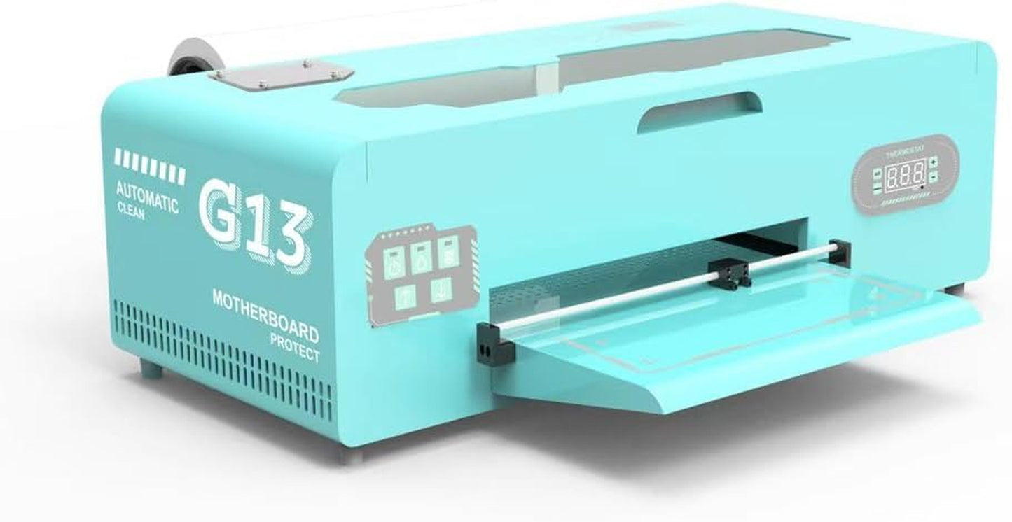 A3 G13 DTF Printer, A3 DTF Transfer Printing Machine for DIY Print T-Shirts Apparel with White Ink Systems & Auto Cleaning Includes Printer, Consumable Software