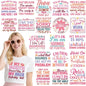 Sarcastic Quotes DTF Transfers Ready to Press - 20 Sheets Pink Iron on Transfers Iron on Decals Vinyl Design for Clothing Pillow Backpack Hoodie Hat Bag DIY Costume Craft