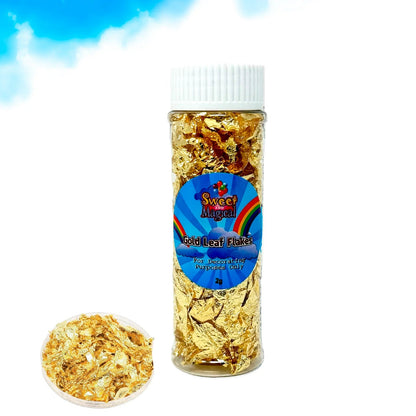 Flakes Bundle, Decoration Flakes( Gold Leaf/ Silver Leaf / Gold Rose Leaf) for Decorating Only