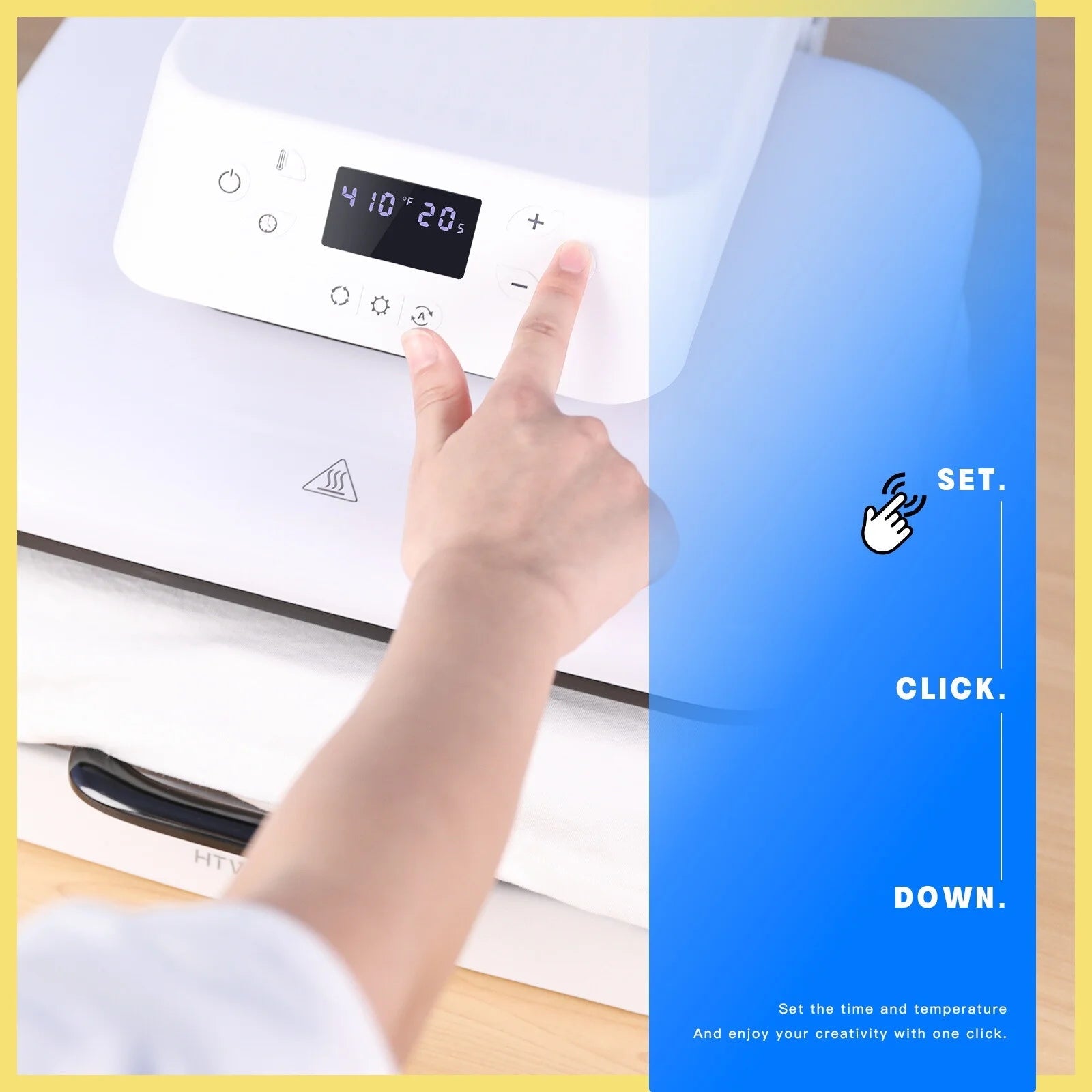 HTVRONT White Automatic Heat Press Tumbler Machine & 15"X15" Automatic Heat Press Machine for HTV Vinyl Bundle