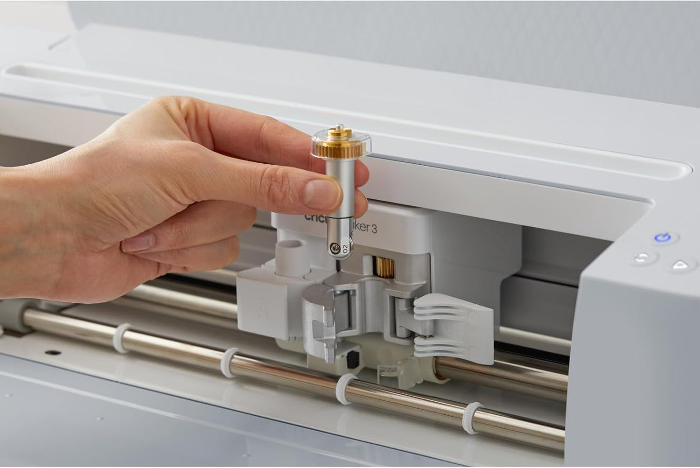 Cricut Scoring Wheel Tip + Quickswap Drive Housing, Patented Wheel Design, up to 10X More Pressure, Crisp Creases on Basic Materials, for DIY Crafts, Compatible with Cricut Maker Family Only