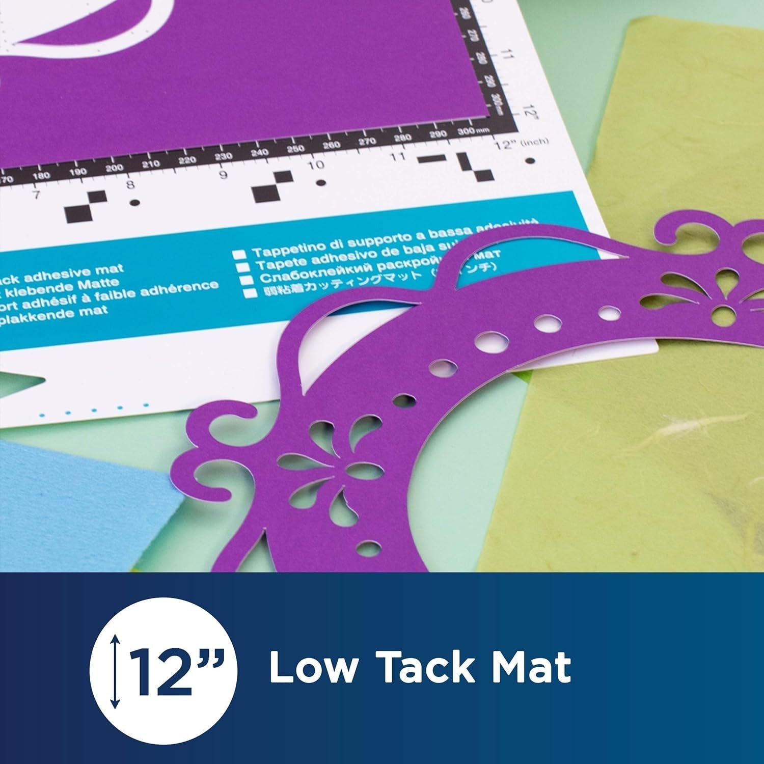 Scanncut DX Mat CADXMATLOW12, 12" X 12" Low Tack Adhesive for Thin and Delicate Materials, Replacement Accessory