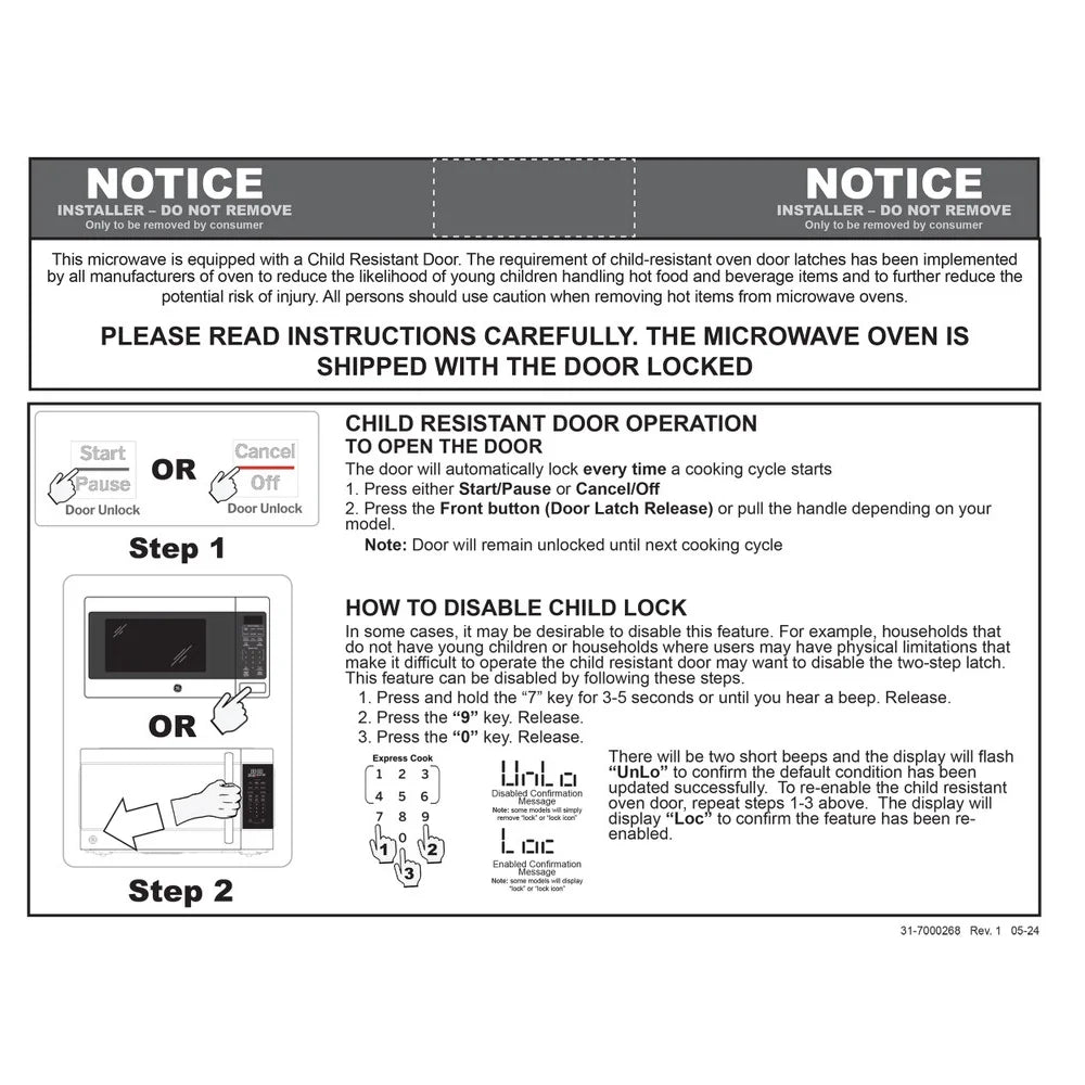 GCST11N1WSS 1.1 Cu. Ft. Countertop Microwave Oven 950 Watts Stainless Steel Bundle with 2 YR CPS Enhanced Protection Pack