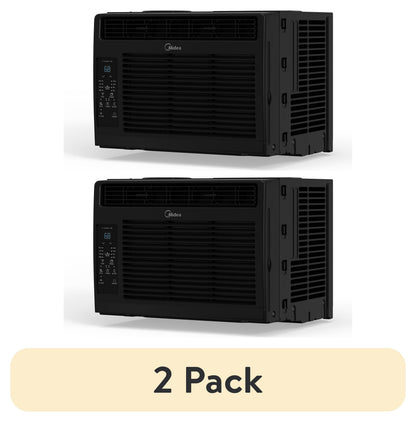 (2 Pack)  6,000 BTU 115V Window Air Conditioner with Comfort Sense Remote, up to 250 Sq. Ft., Black, MAW06R1WBL-T, New