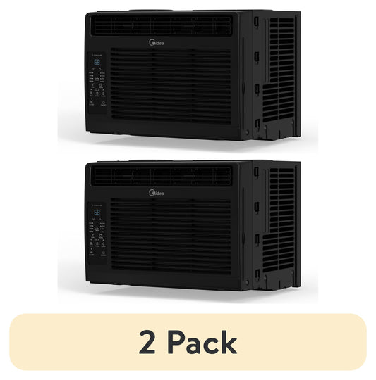 (2 Pack)  6,000 BTU 115V Window Air Conditioner with Comfort Sense Remote, up to 250 Sq. Ft., Black, MAW06R1WBL-T, New