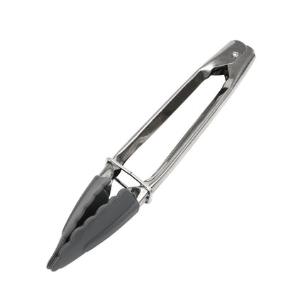 Stainless Steel and Silicone Mini Tongs Grey