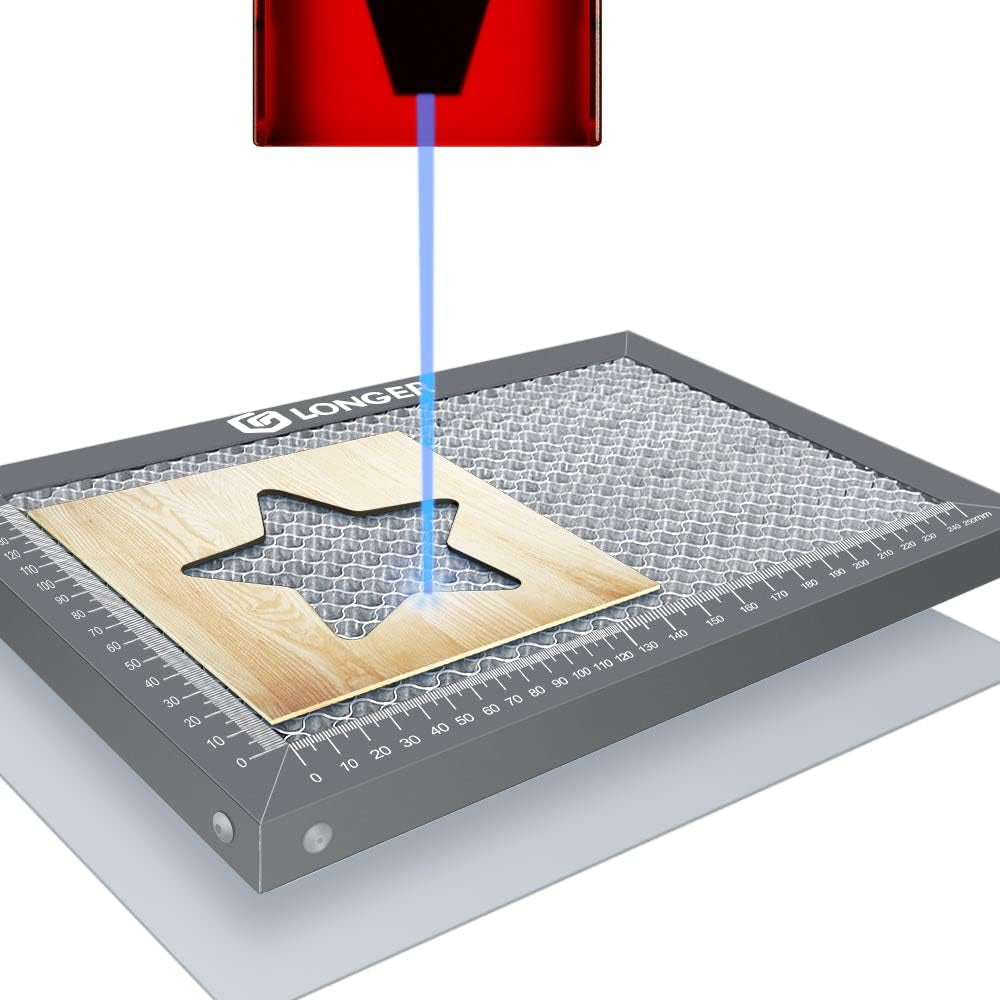 Longer Honeycomb Working Table, Soulmate for Engraver, Honeycomb Working Panel Set for RAY5, Fast Heat Dissipation and Desktop-Protecting, Compatible with All Laser Engraver Machine,11.8"X 7.8"X 0.86"