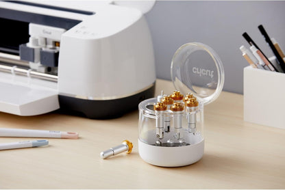 Cricut Scoring Wheel Tip + Quickswap Drive Housing, Patented Wheel Design, up to 10X More Pressure, Crisp Creases on Basic Materials, for DIY Crafts, Compatible with Cricut Maker Family Only