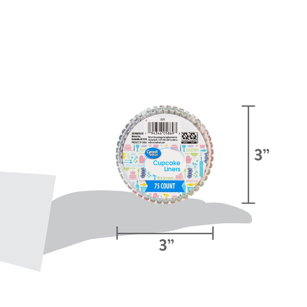 Watercolor Rainbow Cupcake Liners, 75 Count