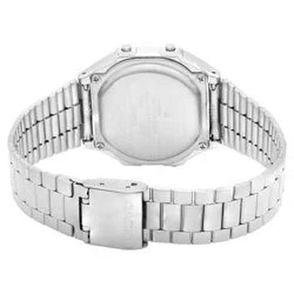 Men'S Stainless Steel Band Wristwatch, Silver & Black