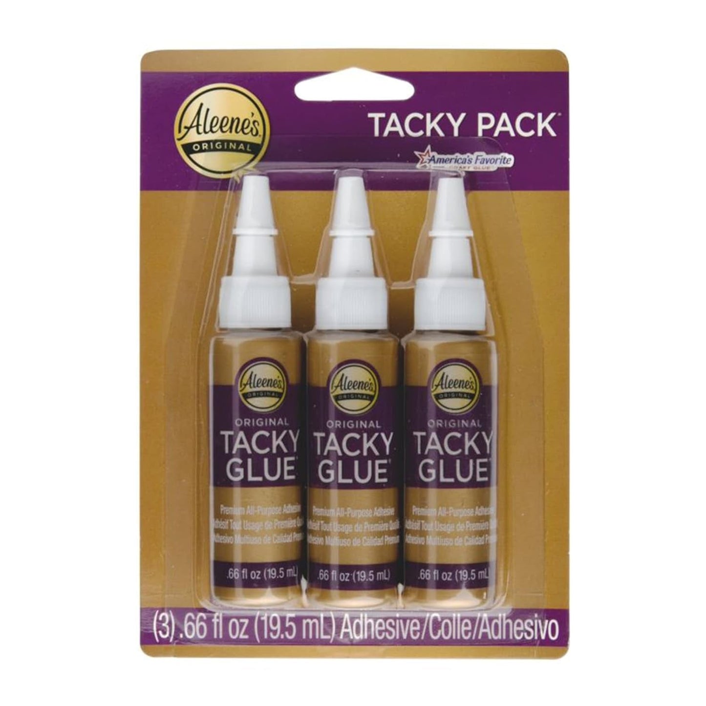 Aleene'S Original Tacky Glue, Perfect for Crafts and DIY Projects, Dries Fast and Clear, .66 Fl Oz 3-Pack