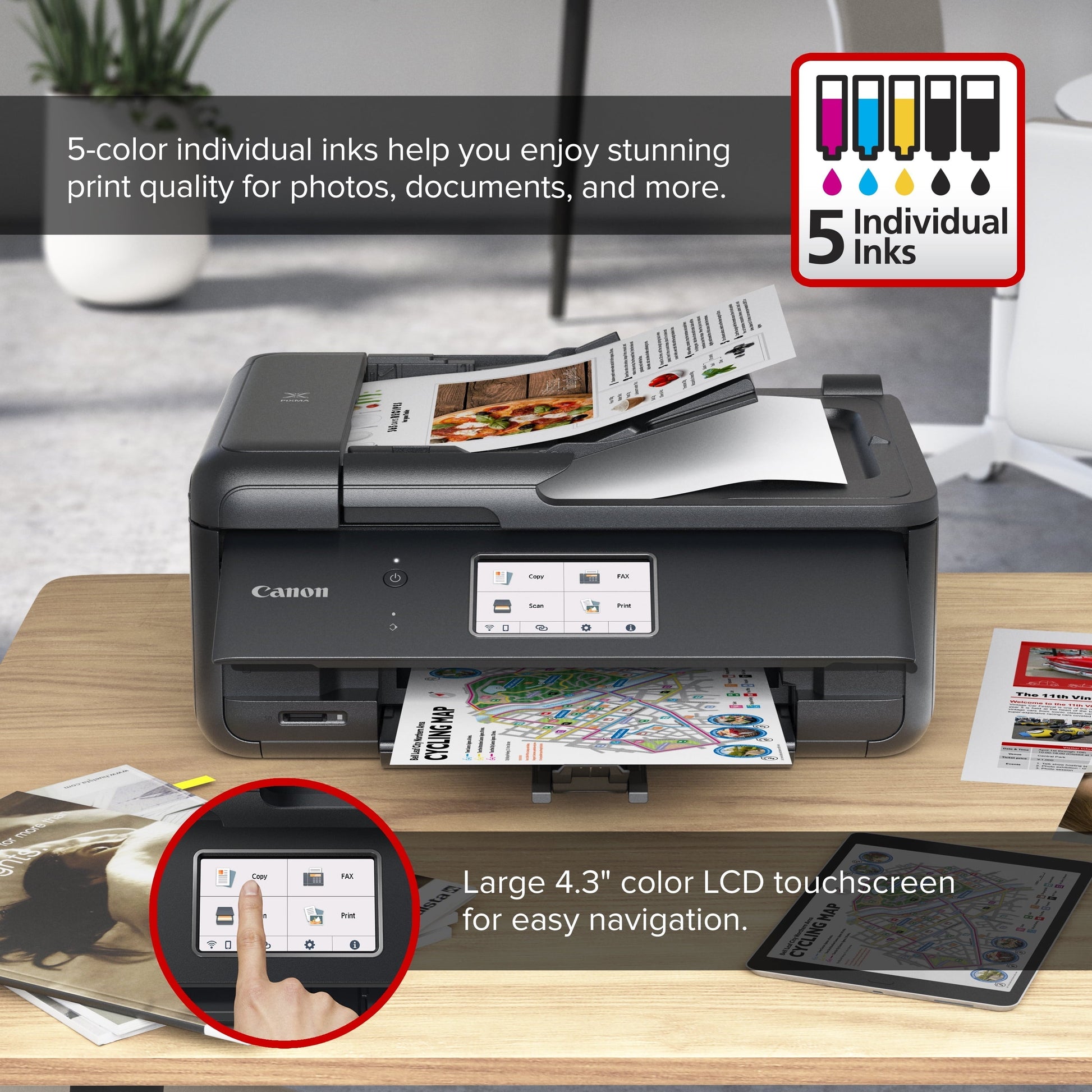PIXMA Tr8622A All-In-One, Wireless Color Inkjet Printer for Home Office Use