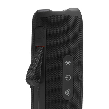 Flip 7 - Portable Waterproof and Drop-Proof Speaker, Bold  Pro Sound with AI Sound Boost, 16Hrs of Playtime, and Pushlock System with Interchangeable Accessories (Black)