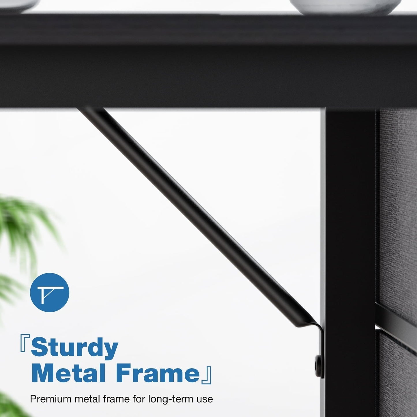 Computer Desk with Drawer 40 Inch PC Table Study Desk with 2-Tier Drawers Storage Shelf Headphone Hook, Modern Simple Style Laptop Desk