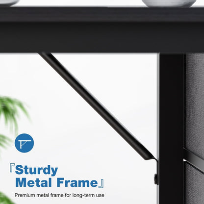 Computer Desk with Drawer 40 Inch PC Table Study Desk with 2-Tier Drawers Storage Shelf Headphone Hook, Modern Simple Style Laptop Desk