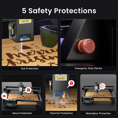 LONGER Ray5 20W Laser Cutter, 20W Laser Engraver with 3.5" Touch Screen, Offline Use, 24000Mm/Min, CNC DIY Engraving Machine for Wood, Metal, Acrylic & Glass, Class 4