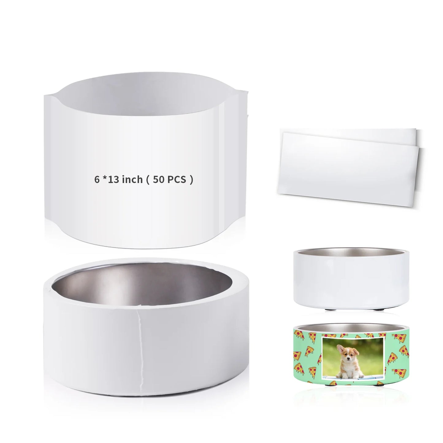 Shrink Wrap Film Sleeves for Sublimation Bowls 6" X 13" 50 PCS