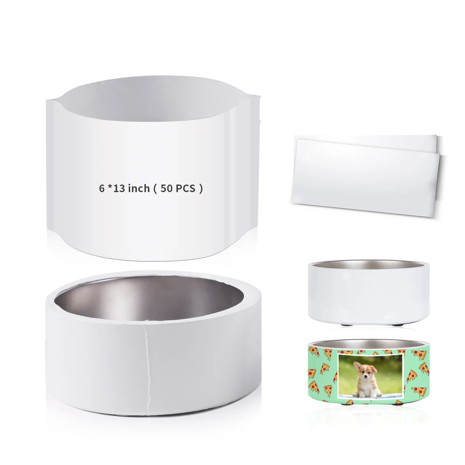 Shrink Wrap Film Sleeves for Sublimation Bowls 6" X 13" 50 PCS