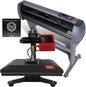 34" MH Vinyl Cutter with Stand + 9" X 12" Swing Arm Heat Press Machine