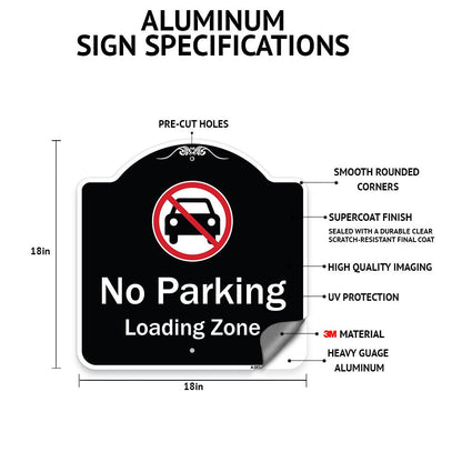 Designer Series Sign - No Idling Commercial Vehicles and All Buses 13 CCR 2480 and 2485 Penalties Apply | Black & White 18" X 18" Heavy-Gauge Aluminum Architectural Sign