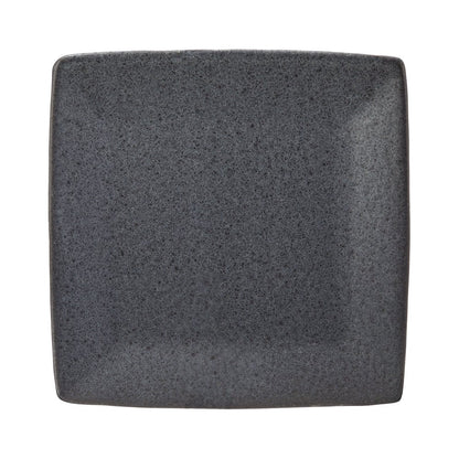 '- Dark Gray Square Stoneware 16-Piece Dinnerware Set