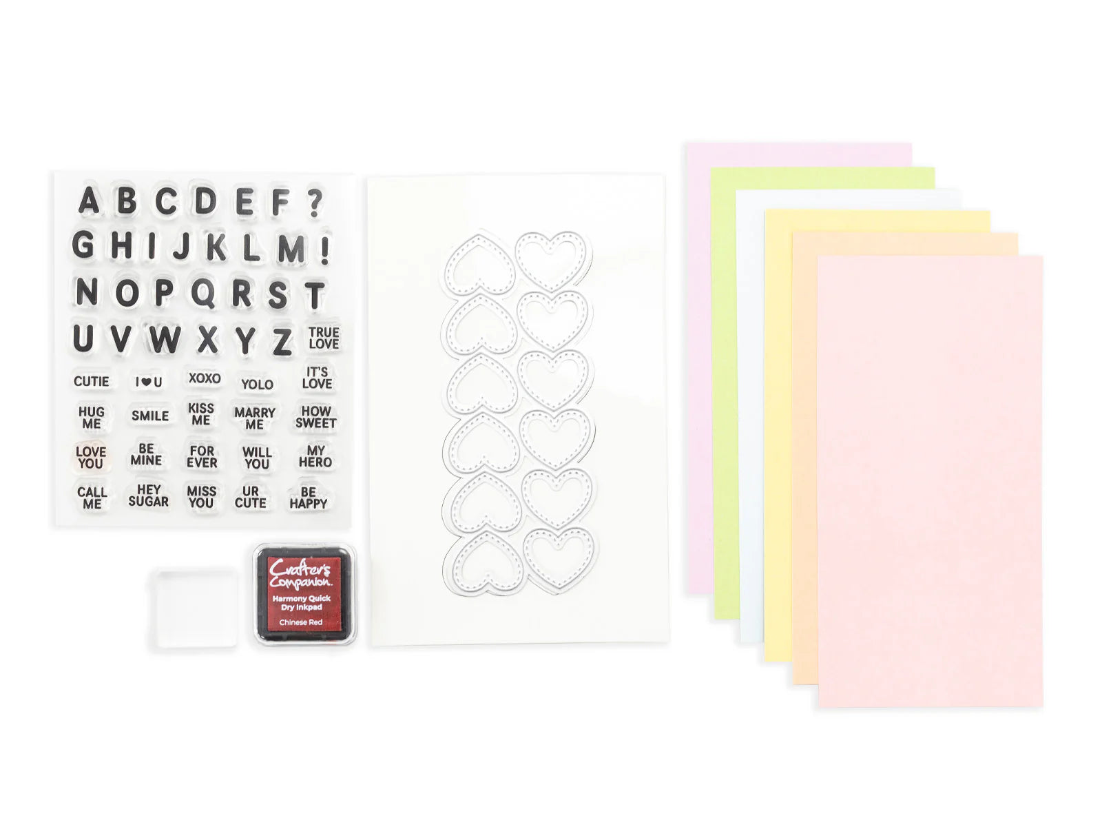Crafter’S Companion Stamp & Die Kit - Love Hearts