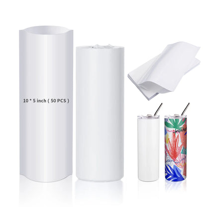 Sublimation Oven Tools Starter Kits Bundle with Heat Blower Gun, Heat Tape,Cup Cradle,Binder Clip,Y-Shaped Ruler,Sublimation Paper and Shrink Wrap Film