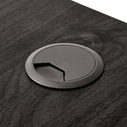 Juliet Rounded Arc Desk, Rich Black Finish