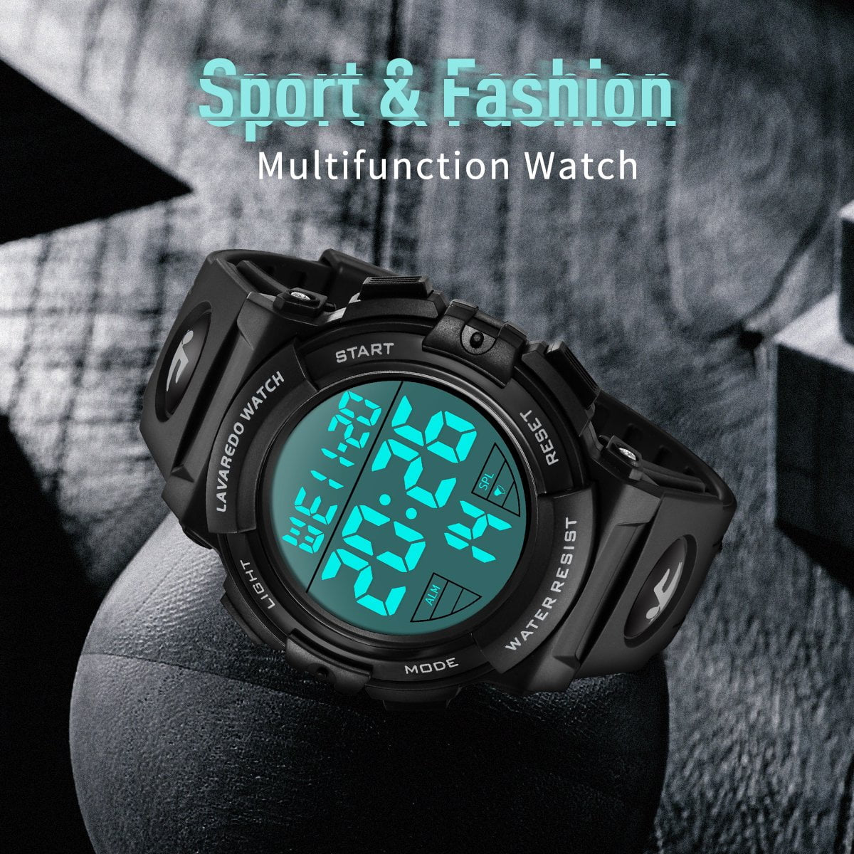 Watches for Man Digital Watches Waterproof Sport Watch with LED Backlight, Running Sports Digital Watch Gifts for Man