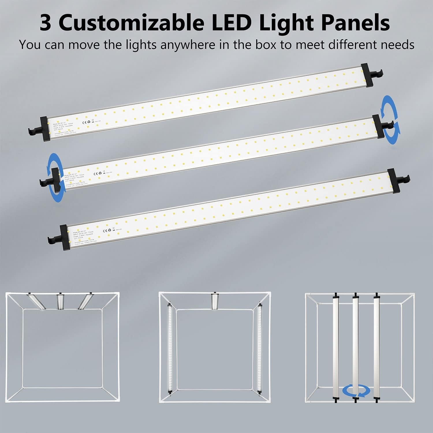 Photo Studio Light Box for Photography: Takerers 32X32 Inch 210 LED Large Lightbox for Product with 3 Stepless Dimming Light Panel, Professional Background Shooting Tent with 5 Color Backdrops