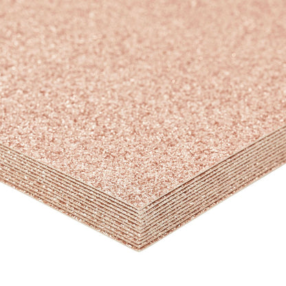 24 Sheets Rose Gold Glitter Cardstock Paper 8.5 X 11 for Scrapbooking, DIY Projects, Arts and Crafts (280Gsm)
