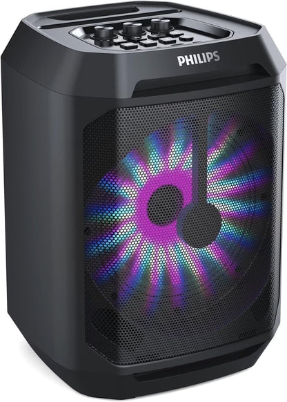 Portable Bluetooth Party Speaker with 8-Inch Woofer and Dynamic Bass Boost, 30W, 7Hrs Play Time, USB-C, Black