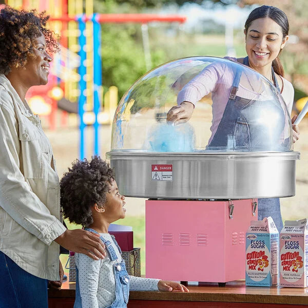 Carnival King CCM28 Cotton Candy Machine with 28" Stainless Steel Bowl and Floss Bubble