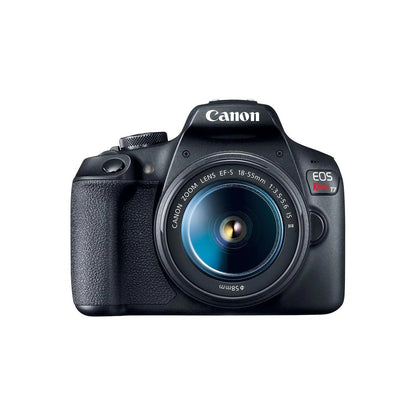 Canon EOS Rebel T7 / EOS 2000D 24MP DSLR Camera W/Ef-S 18-55Mm F/3.5-5.6 Is II Lens + LED Light + 64GB Memory + Filters + Case + Tripod + Grips + Hood, and More (24Pc Bundle) (International Version)