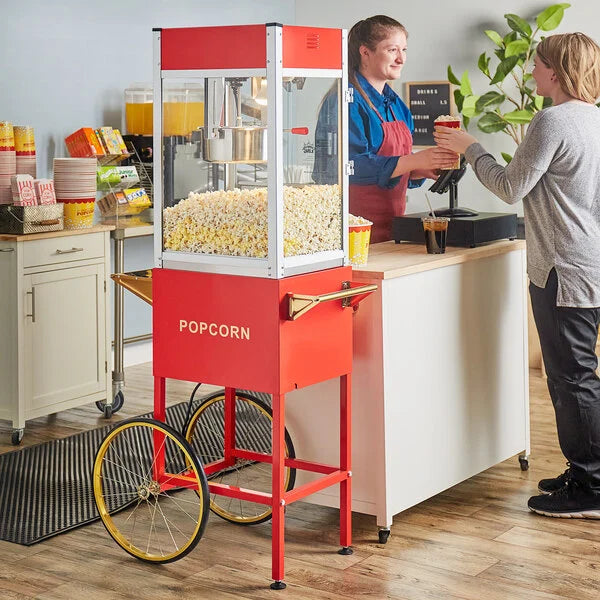 Carnival King PM1360 12 oz. Commercial Popcorn Machine / Popper with Cart - 120V, 1360W