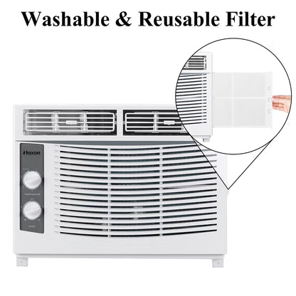 Window Air Conditioner 5000 BTU, 7 Temperature,2 Cooling and Fan Settings,White